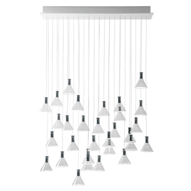 Fabbian / LED taklampor / Multispot Polair F32 30 spots 90x15cm