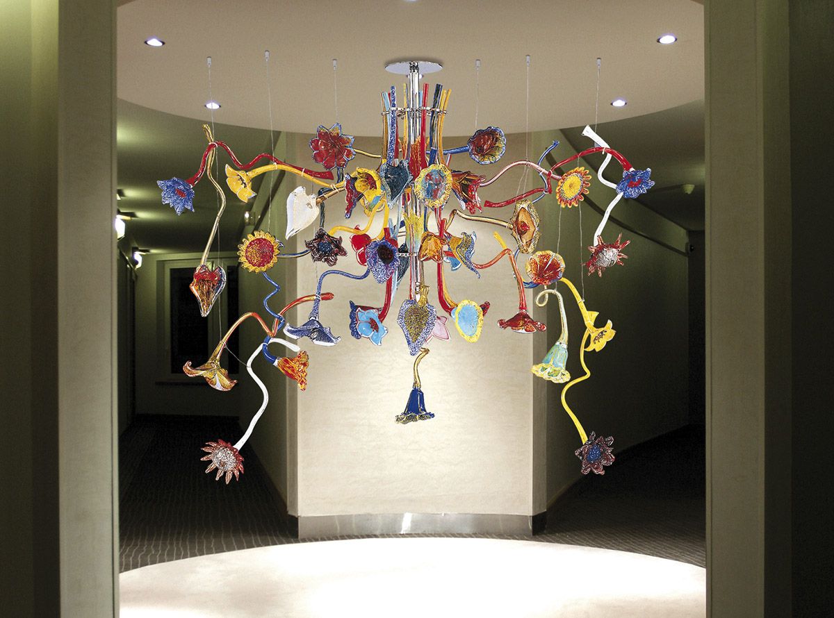 Glass & Glass Murano / Chandeliers / Forme Colorate C-Ikebana 1