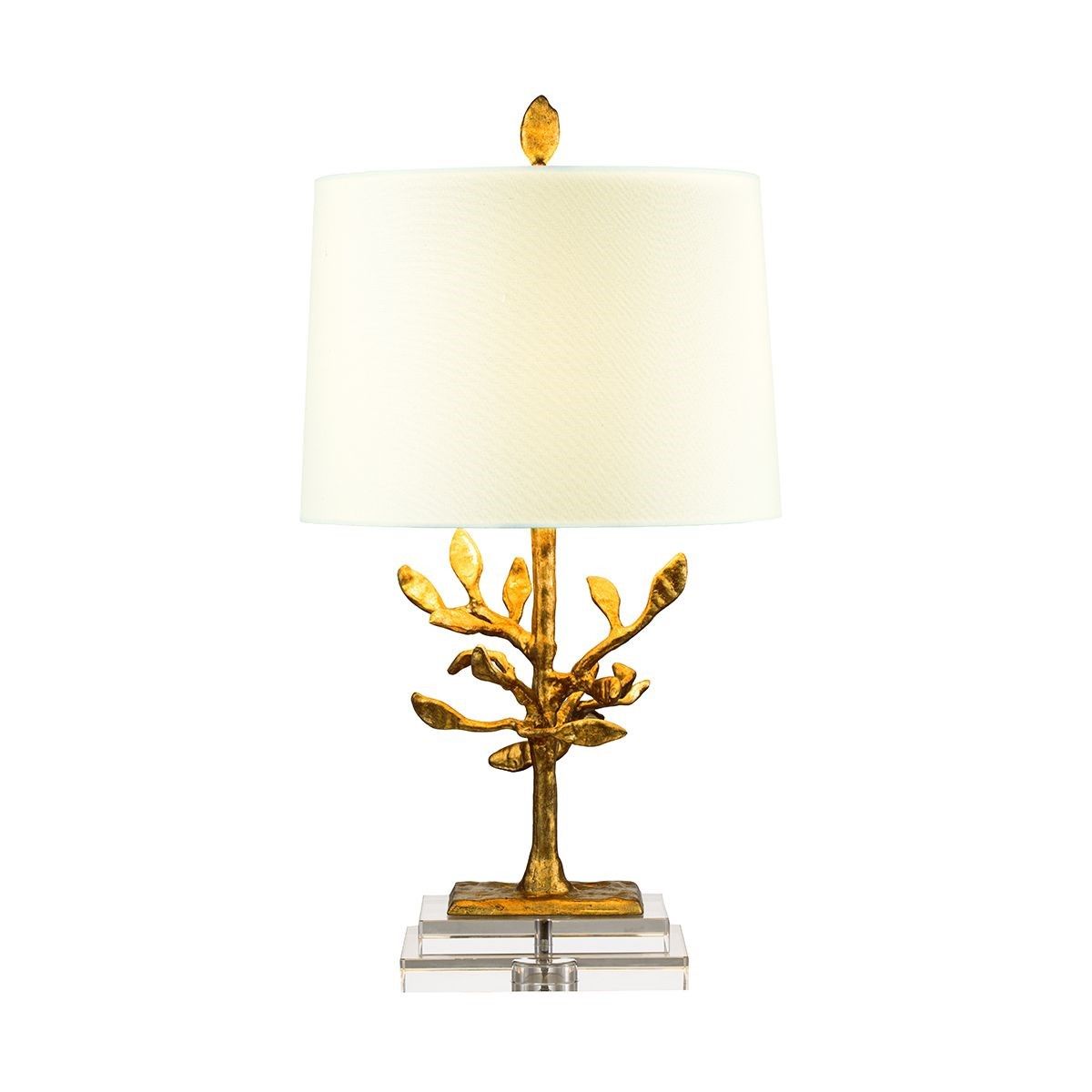 Elstead Lighting / Portable & Desk Lamps / Audubon Park 1 Light Table Lamp - Distressed Gold with Cream Shade