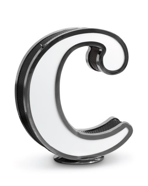DelightFULL / Floor or Wall Lamps / Light Letter C | Graphic Letters "C"