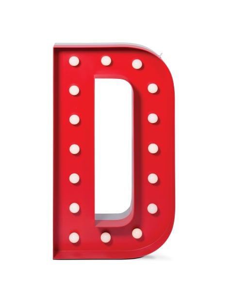 DelightFULL / Floor or Wall Lamps / Light Letter D | Graphic Letters "D"