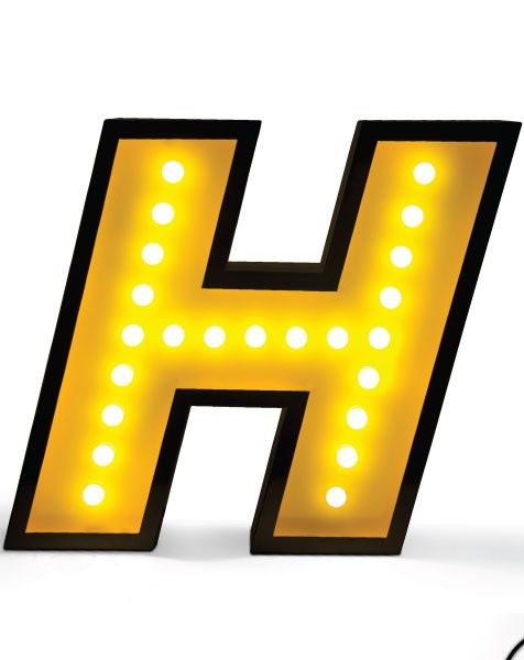 DelightFULL / Floor or Wall Lamps / Light Letter H | Graphic Letters "H"