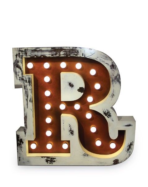 DelightFULL / Floor or Wall Lamps / Light Letter R | Graphic Letters "R"