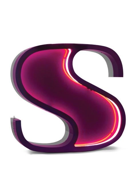 DelightFULL / Floor or Wall Lamps / Light Letter S | Graphic Letters "S"