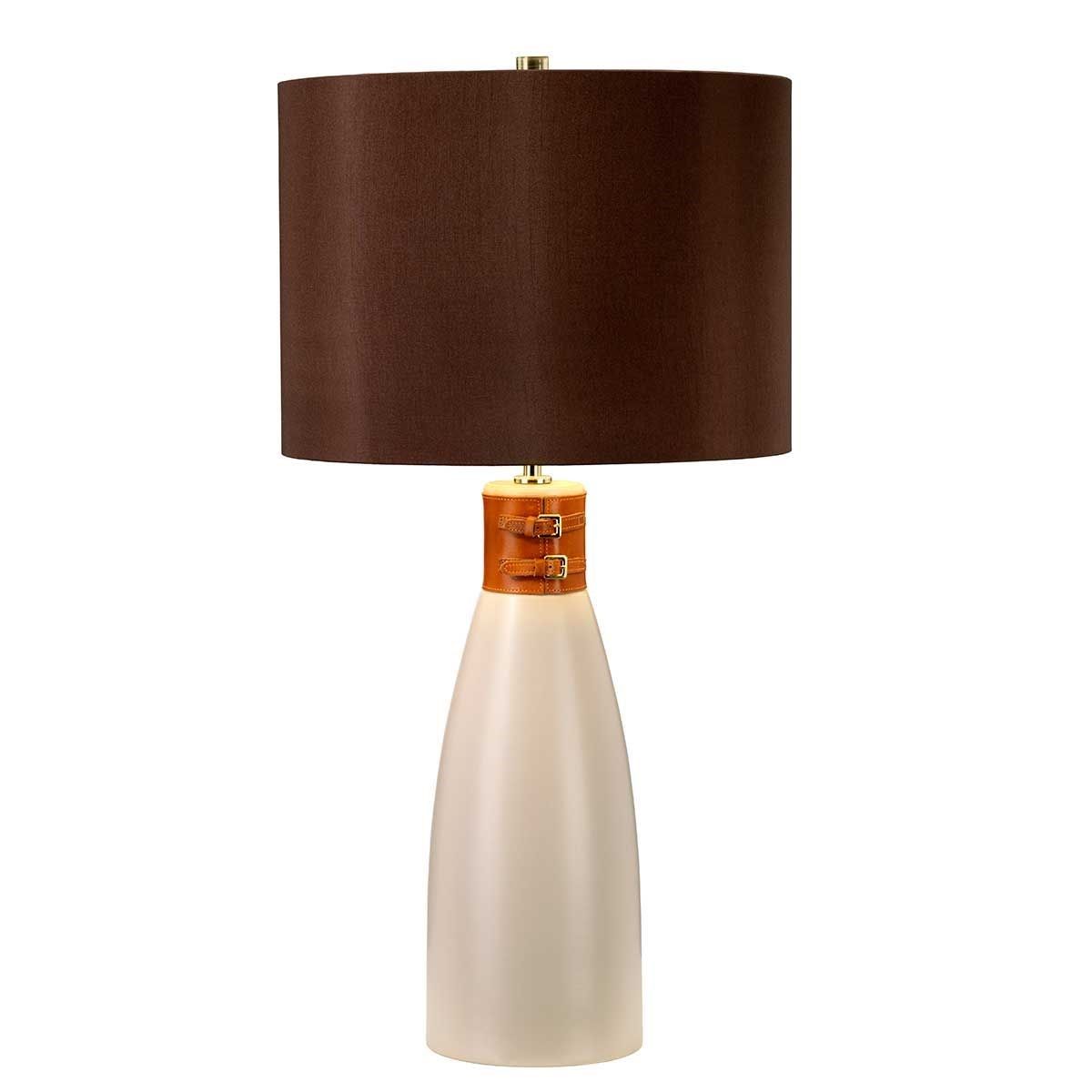 Elstead Lighting / Table Lamps / Hammersmith 1 Taupe with Brown Shade