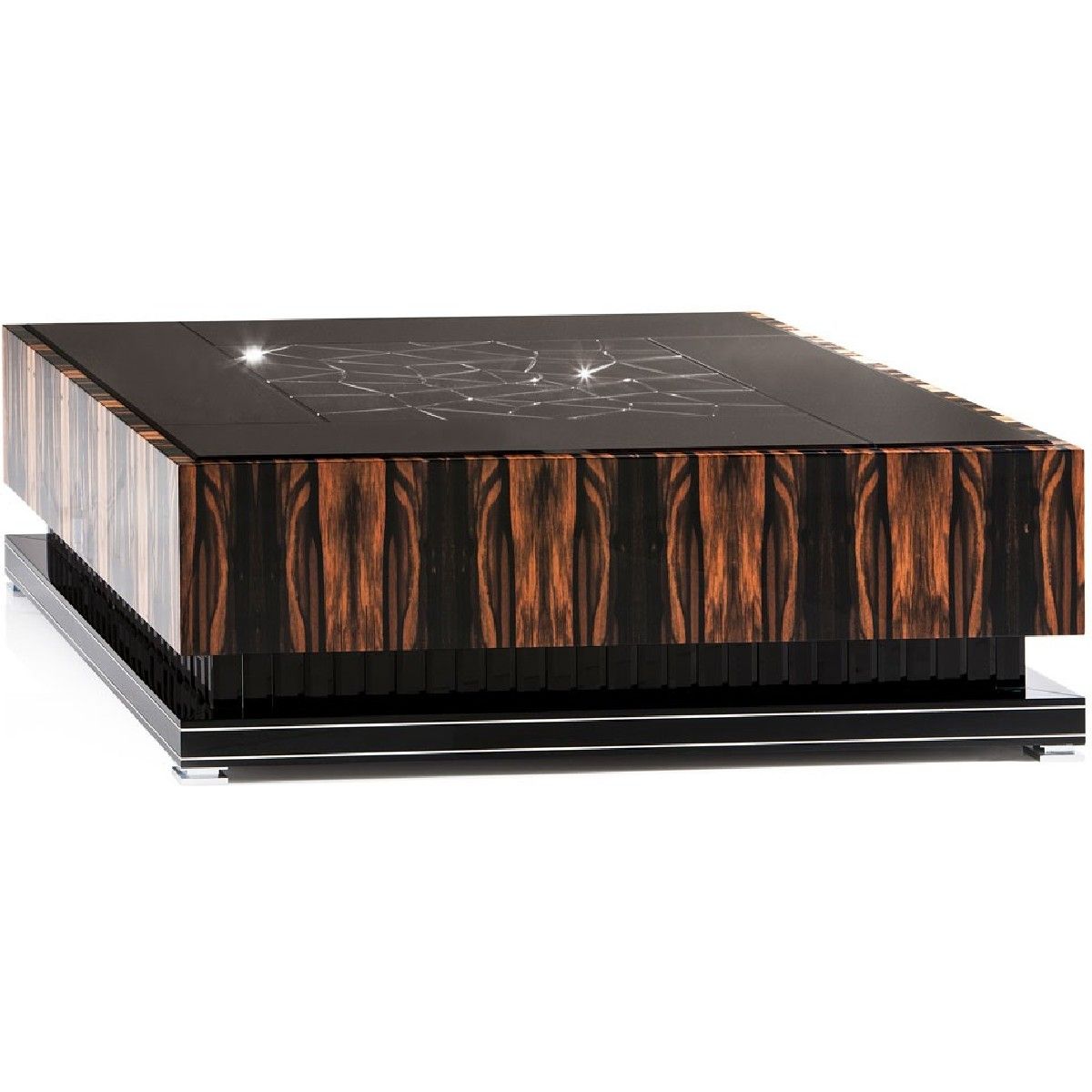 Arte Veneziana / Coffee Tables / Heban Stellato Art Déco FCT-GLF-202-D51