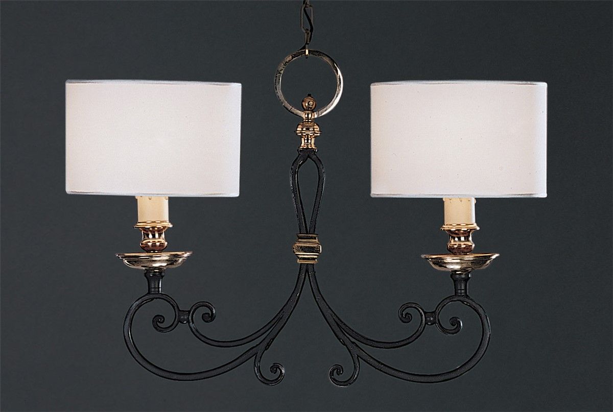 Officina Ciani / Chandeliers / Iron with Brass Details HL1018CH-2 Opanca