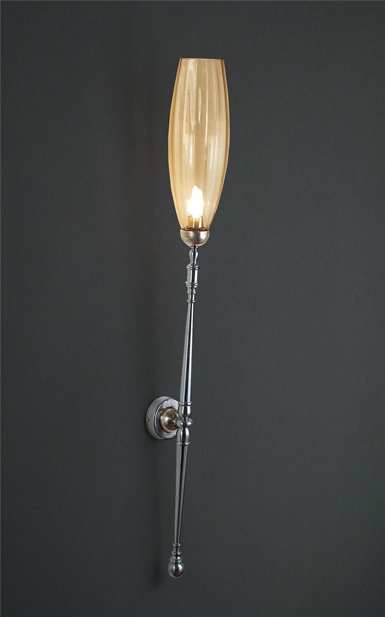 Officina Ciani / Vägglampor / Iron with Amber Glass HL1043WA-1