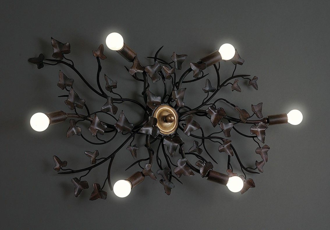 Officina Ciani / LED Ceiling Lights / Metal with Ivy Leaves HL1047PL-6 Edera