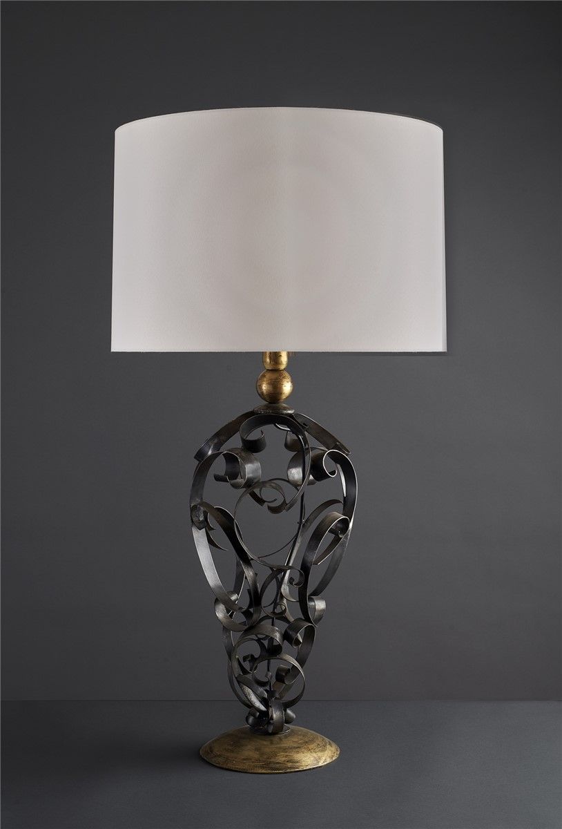 Officina Ciani / Bordslampor / Wrought Iron HL1113TA-1 Ricciolosa