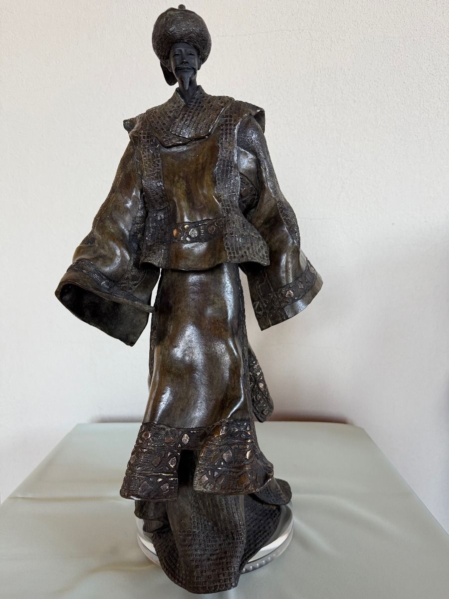 Paul Beckrich / Bronze sculpture / Le Mandarin / Minister of the Imperial China