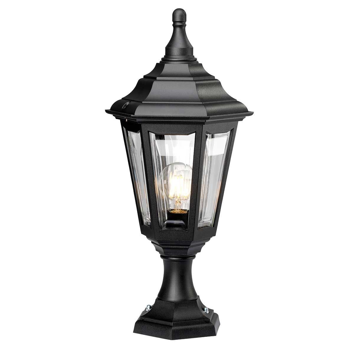 Elstead Lighting / Outdoor Lighting / Kinsale 1 Light Pedestal/Porch Lantern - Black