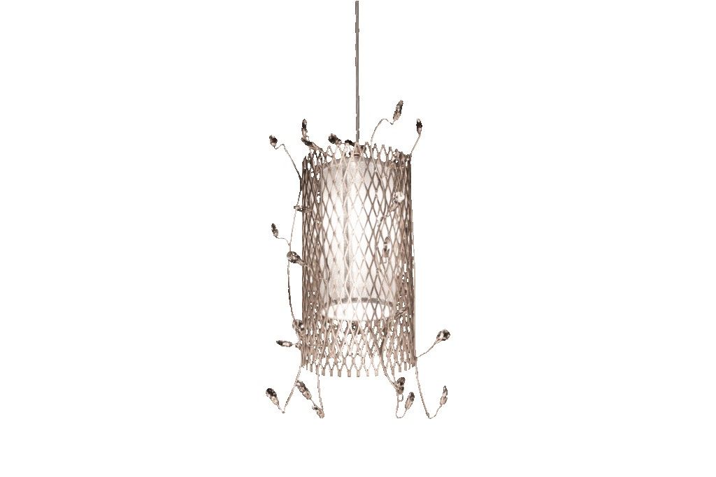 Mechini / Chandeliers / Clear Bohemian Crystal and Lamp Shades L-Grid/1