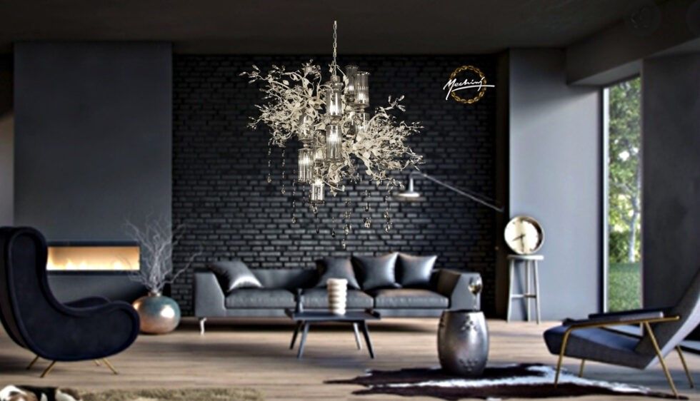 Mechini / Chandeliers / Clear and Coloured Bohemian Crystal L-MEK10/10