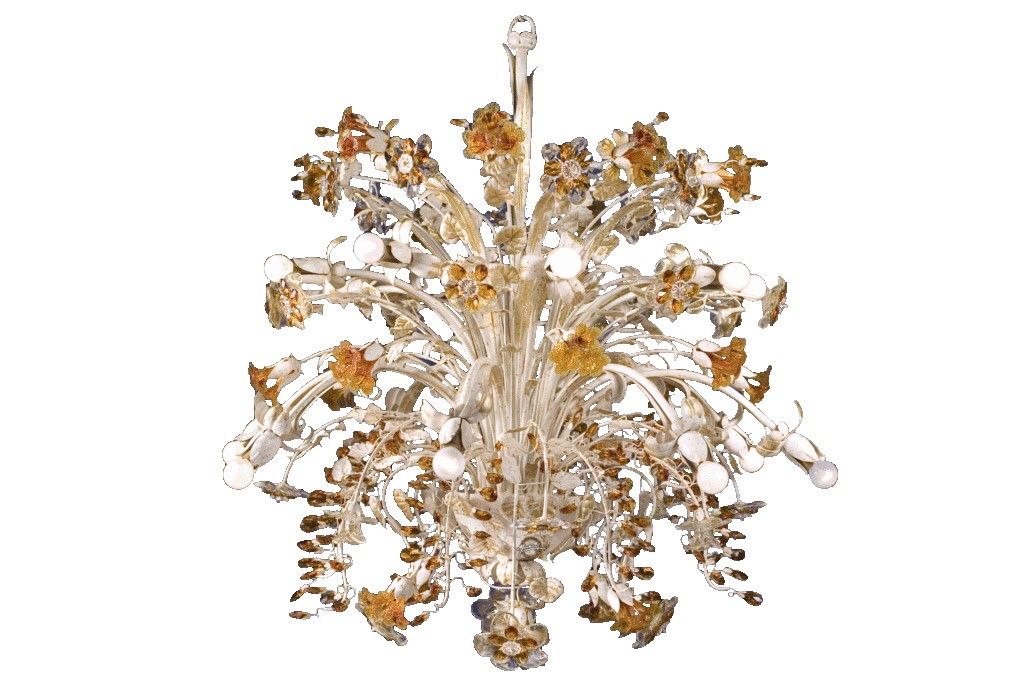 Mechini / Chandeliers / Clear and Coloured Bohemian Crystal & Murano Glass L215/16