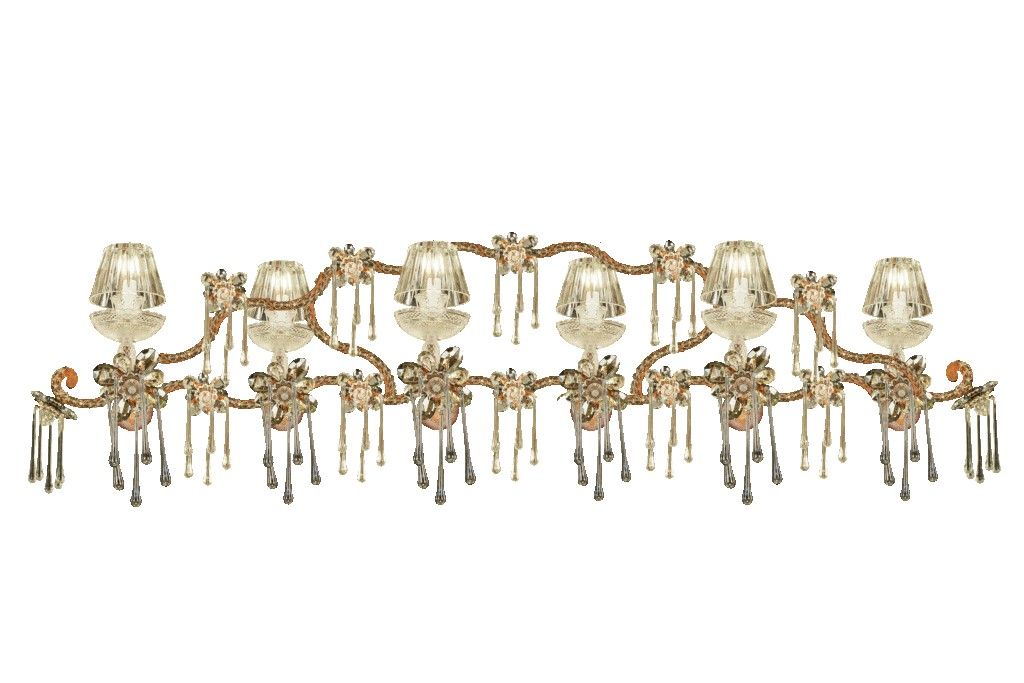 Mechini / Chandeliers / Bohemian Crystal & Clear Crystal Lampshades L311/6