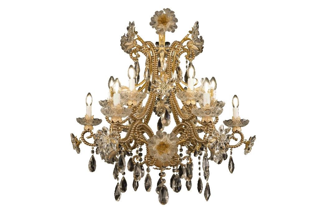 Mechini / Chandeliers / Clear Bohemian Crystal & Murano Glass L323/12
