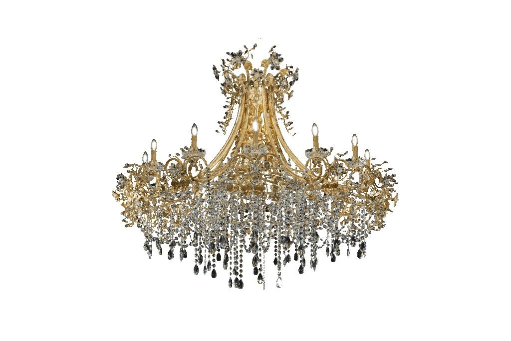 Mechini / Ceiling Lights / Clear and Coloured Bohemian Crystal 15 Lights L800/15