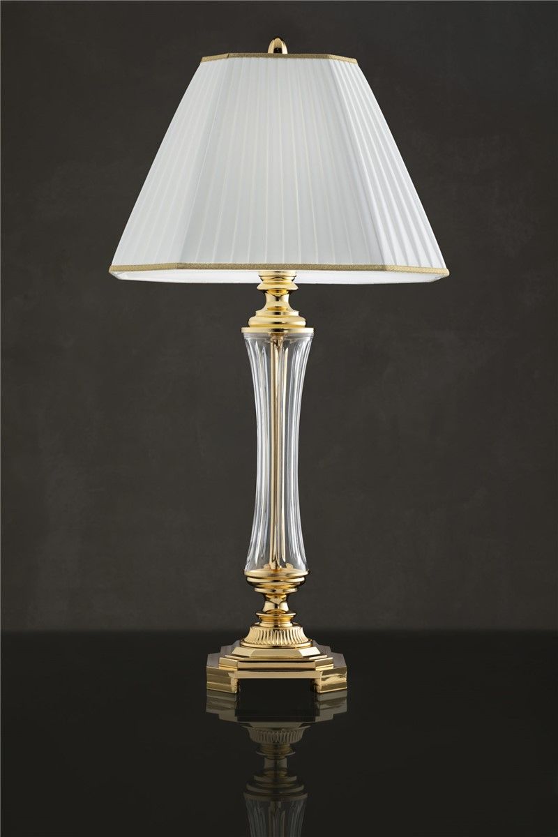Italian Luxury Lighting / Table Lamps / Gold with Lampshade LF1001