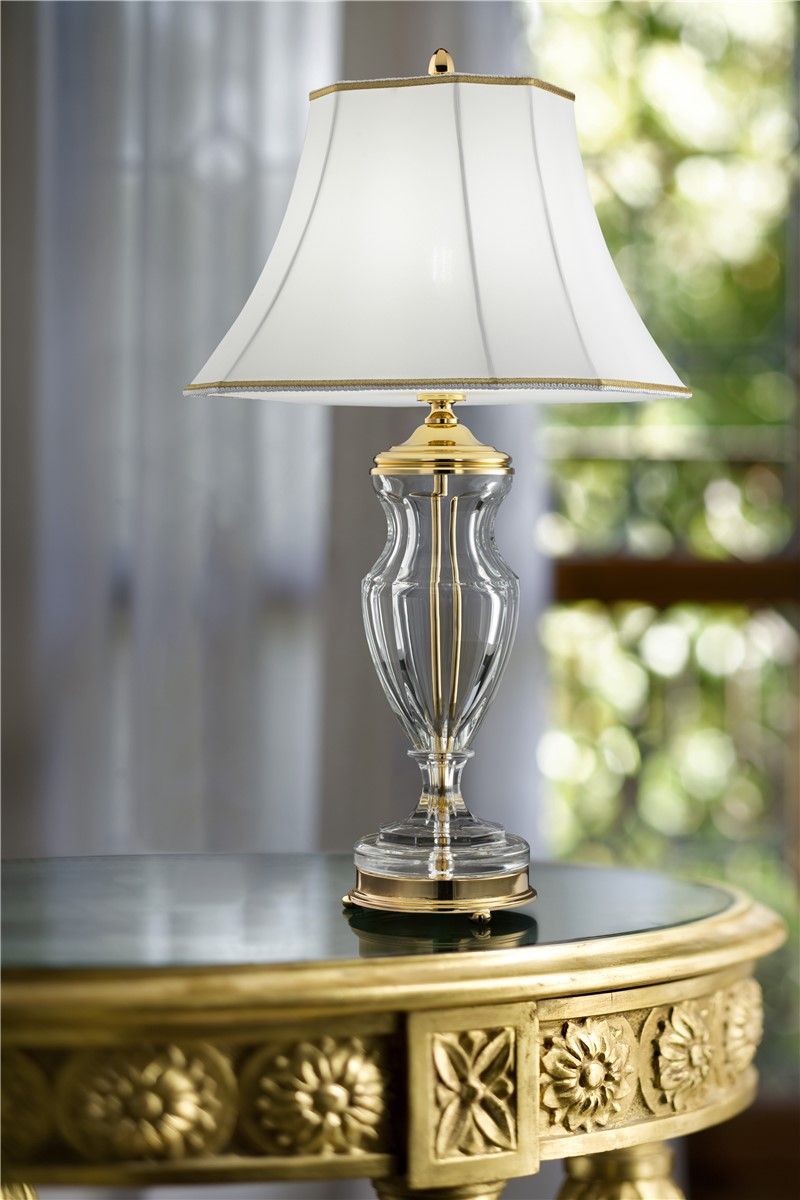 Italian Luxury Lighting / Table Lamps / Crystal And Brass Cast Components LF1040