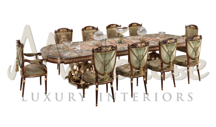 Modenese Luxury Interiors / Dining Tables / Louis XIV Marble 14109