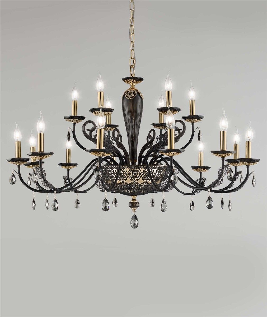 Euroluce Lampadari / Chandeliers / Macramè L12+6