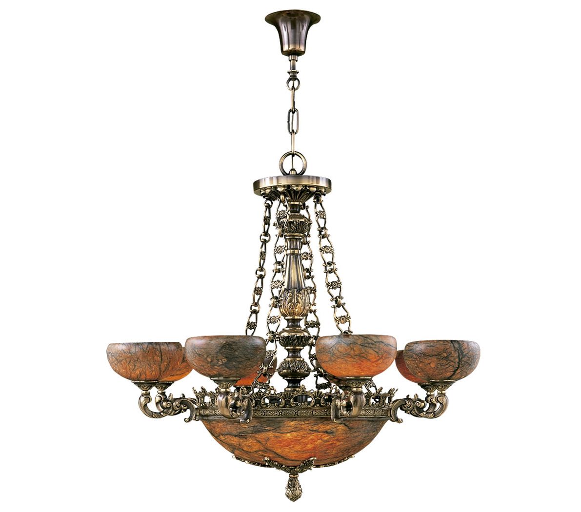 Mariner / Ljuskrona / Casted Bronze & Alabaster 18819.0