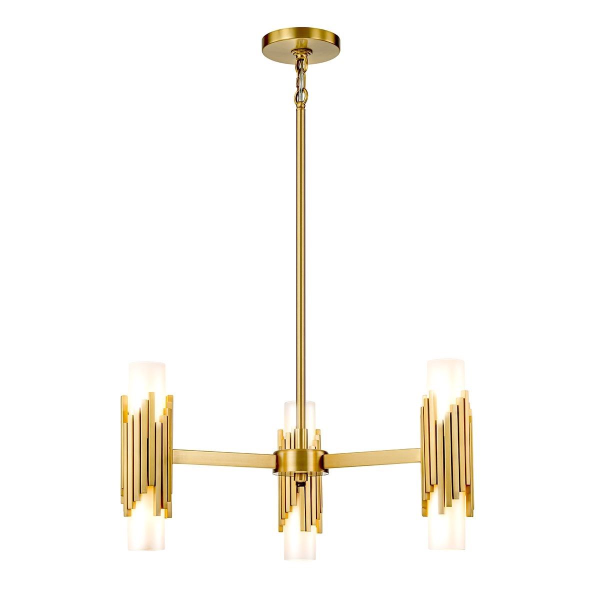 Elstead Lighting / Chandeliers / Marvele 6 lt Chandelier - Aged Brass