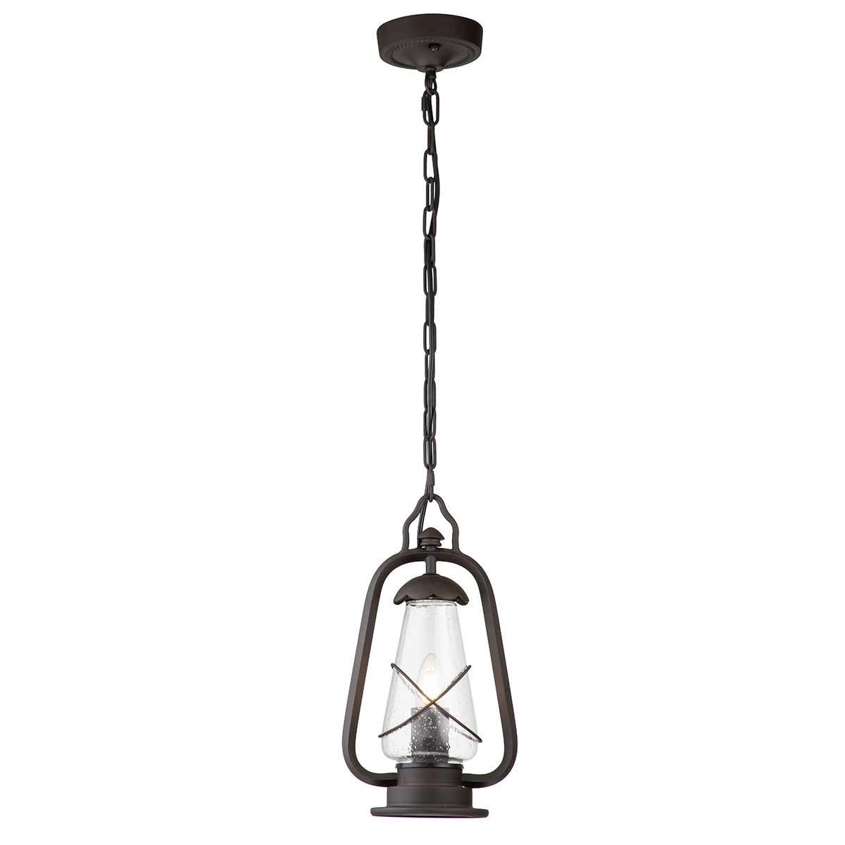 Elstead Lighting / Outdoor Pendant Lights / Miners 1 Chain Lantern Old Bronze