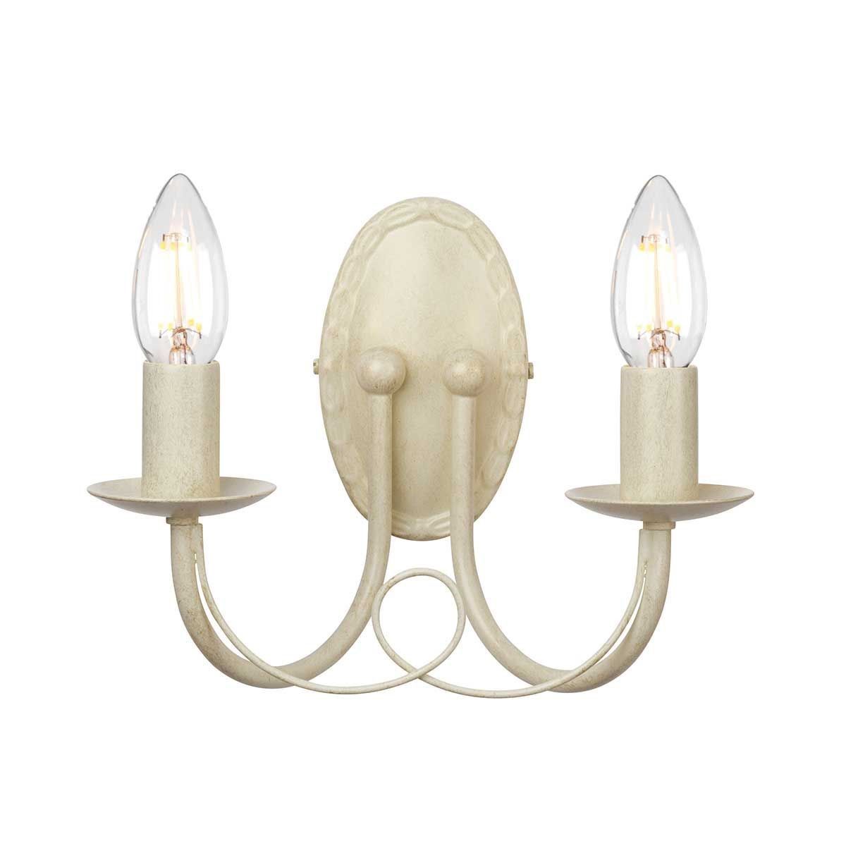 Elstead Lighting / Wall Lights / Minster 2 Ivory & Gold Patina