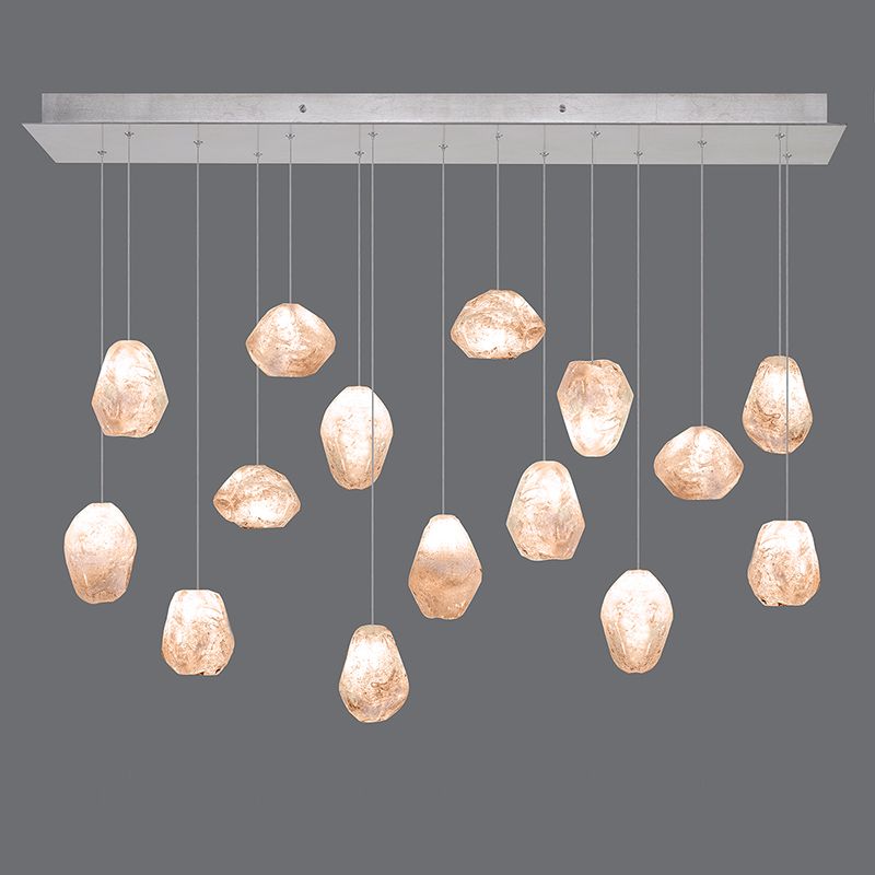 Fine Art Handcrafted Lighting / Pendant Lights / Natural Inspirations 48″ Rectangular 853740-14L 24L