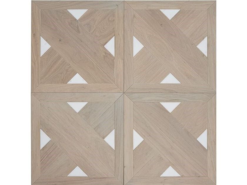 Bassano Parquet / Oak and Carrara marble parquet / The geometries - Patterns Pattern Oak Carrara Marble