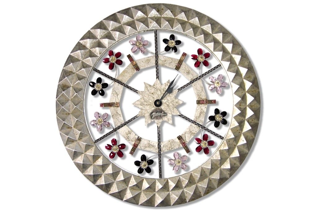 Mechini / Wall Clocks / Wrought Iron with Wood Frame Orologio Tondo