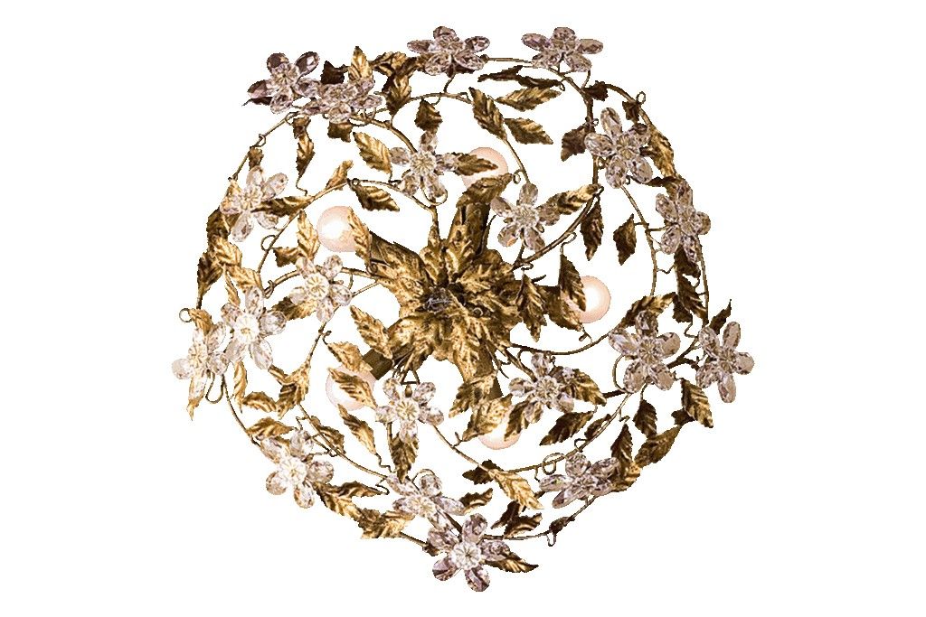 Mechini / Ceiling Lights / Wrought Iron with Clear Bohemian Crystal P300/5