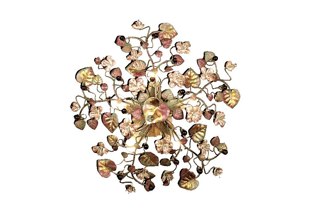 Mechini / Ceiling Lights / Wrought Iron with Murano Glass P326/5