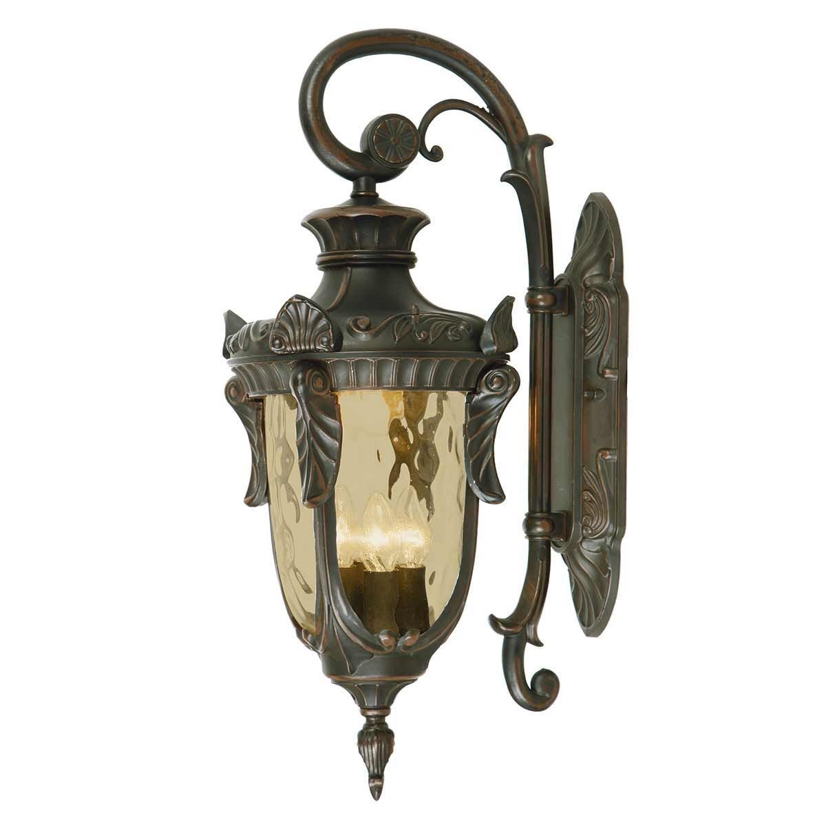Elstead Lighting / Outdoor Lighting / Philadelphia 3 Light Large Down Wall Lantern - Old Bronze