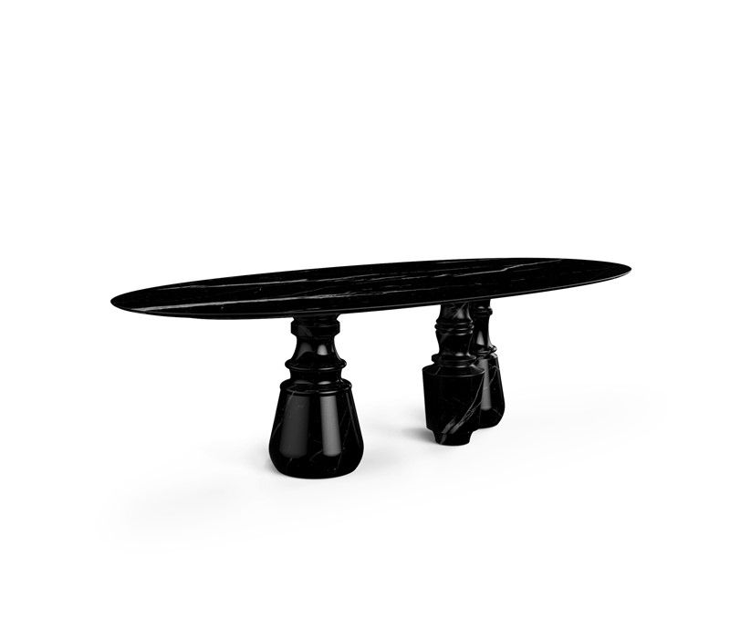 Boca do Lobo / Dining Tables / Pietra Oval XL Nero Marquina