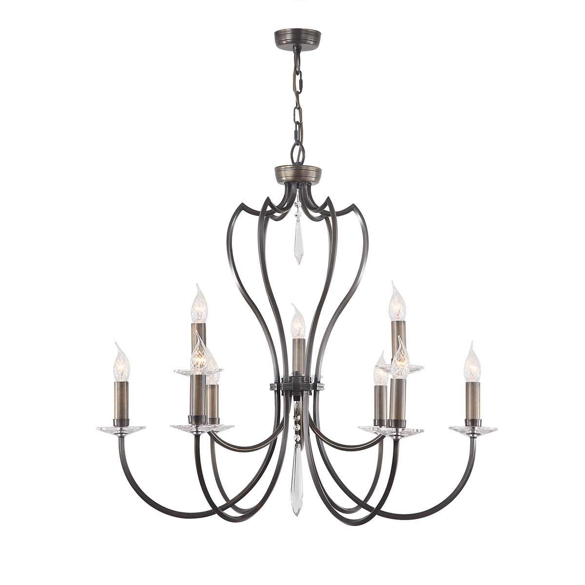 Elstead Lighting / Chandeliers / Pimlico 9 Dark Bronze