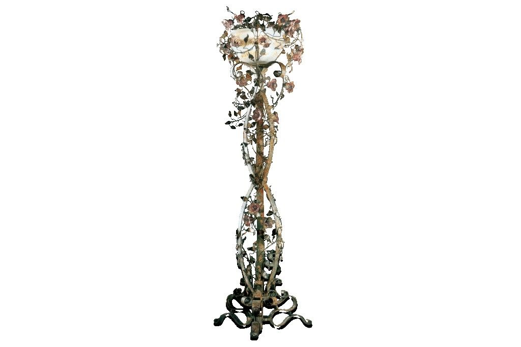 Mechini / Floor Lamps / Wrought Iron with Murano Glass PT750/1