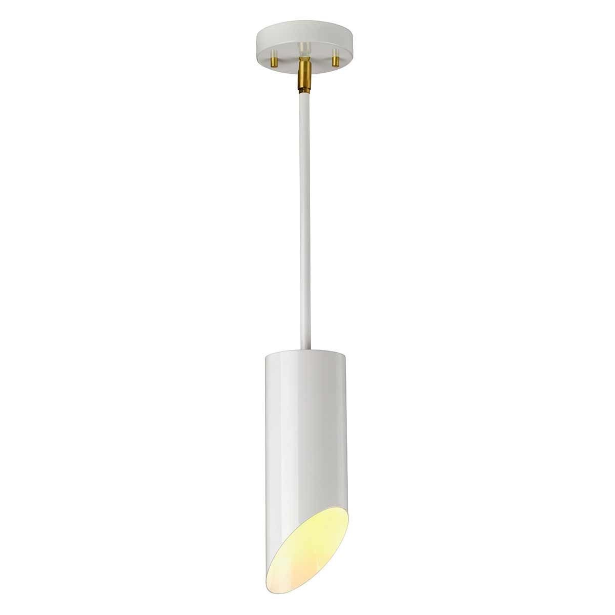 Elstead Lighting / Pendant Lights / Quinto 1 White Aged Brass