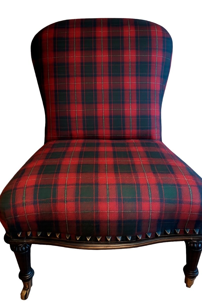 Ralph Lauren Home DUKE Sillón – Fabricación Artesanal con Tweed Escocés