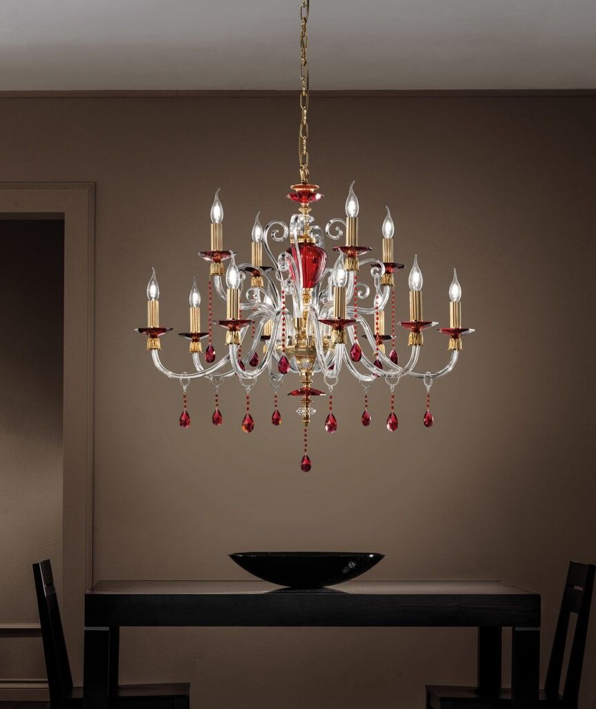 Euroluce Lampadari / Chandeliers / Rubino Alicante L8+4