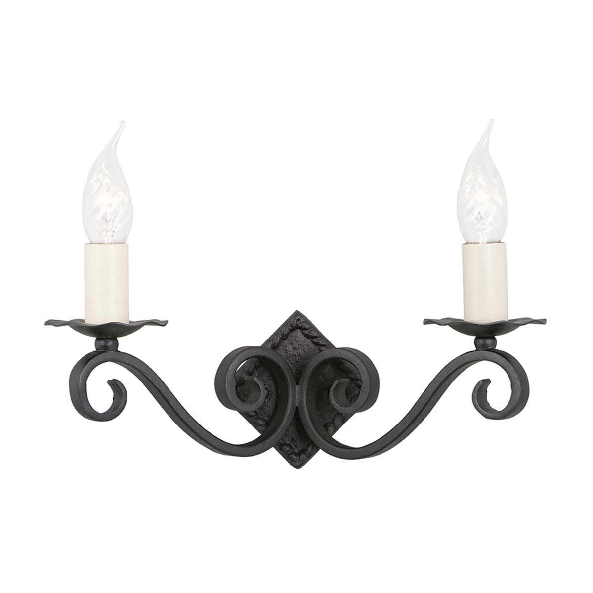 Elstead Lighting / Wall Lights / Rectory 2 Black Cast Iron