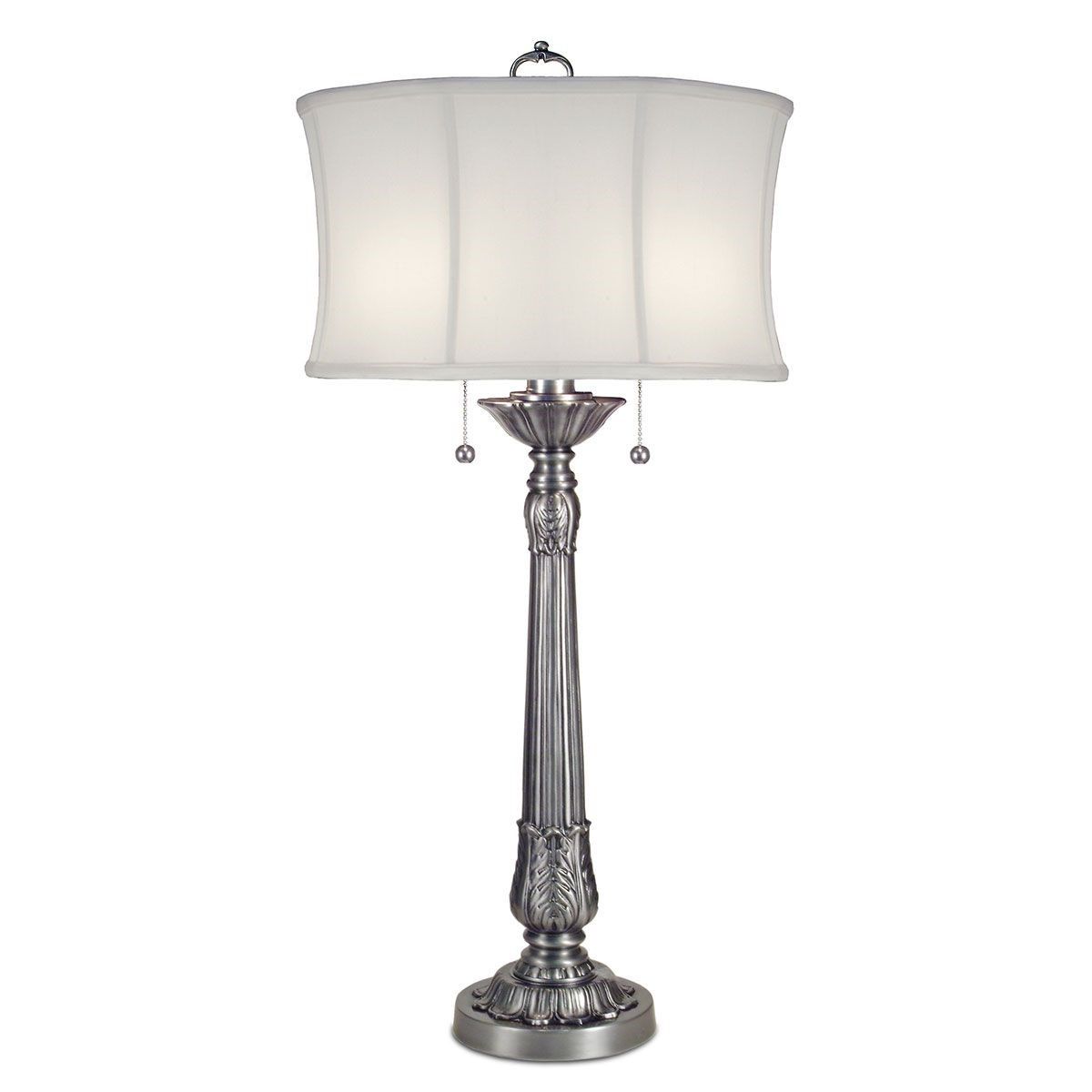 Elstead Lighting / Table Lamps / Presidential 2 Light Table Lamp - Pewter