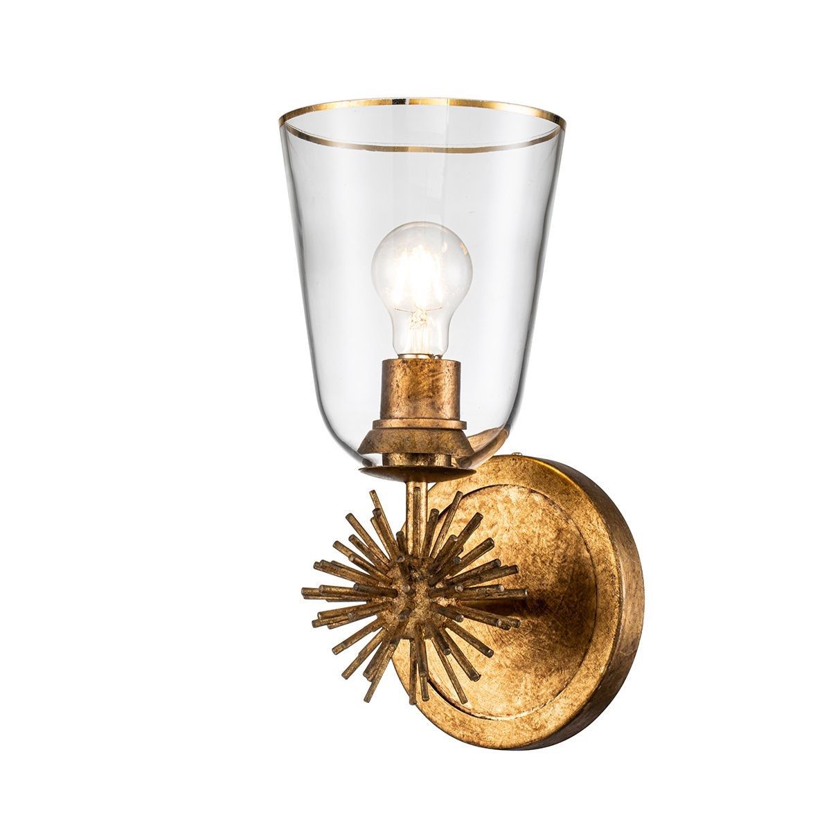 Elstead Lighting / Wall Lights / Staring Distressed Gold