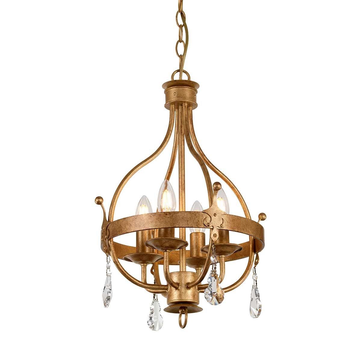Elstead Lighting / Chandeliers / Windsor 4 Gold Patina
