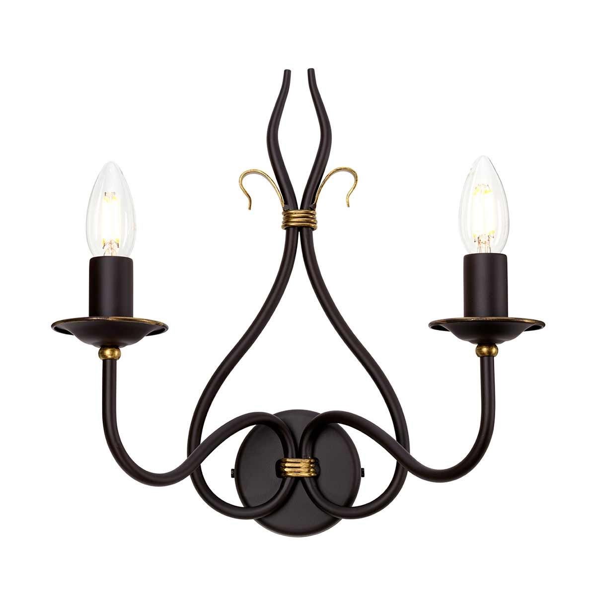 Elstead Lighting / Wall Lights / Windermere 2 Rust & Gold