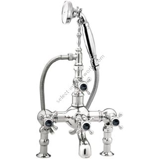 Bronces Mestre / Bath-Shower Fittings / Bath shower set for deck with black porcelain 035011.N00.50