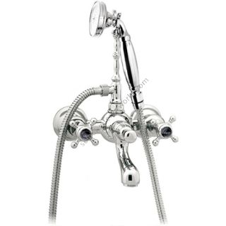 Bronces Mestre / Bath-Shower Fittings / Bath shower set with black porcelain 035018.N00.50