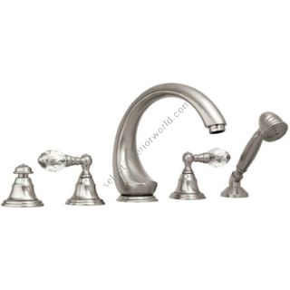 Bronces Mestre / Bath-Shower Fittings / Five holes bath set with Swarovski crystal 036616.000.62